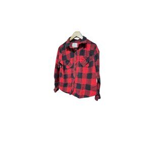 44 North buffalo plaid button up shirt size L